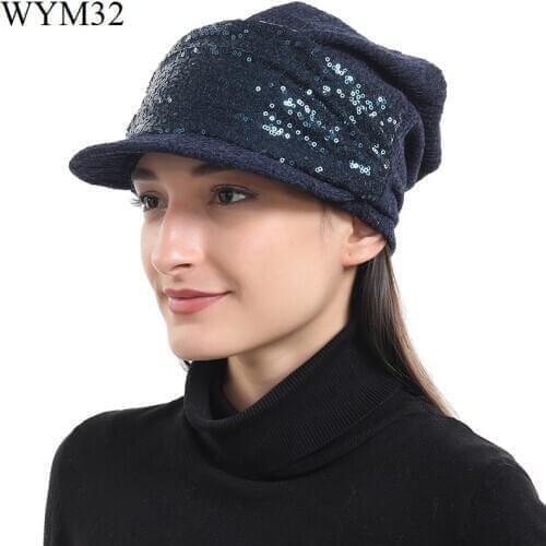 Women Ponytail Messy Beanie Hat Knitted Baseball Cap Winter Warm Hat Cap Stretch Crochet Ponytail Beanie