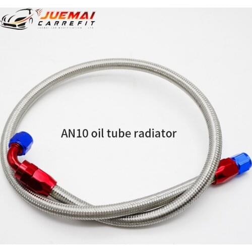 AN10 Fuel Oil Line Hose Stainless Steel Braided PTFE tube Brake Car Racing Oil Cooler Pipe Silver 1m 1.2m 1.5m