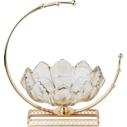 Glass Fruit Tray Creative Light Luxury Living Room Coffee Table Snacks Modern Home Accessories Candy Storage Box