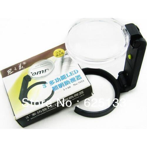 STOEMI 7853 3X Multifunctional LED Lighting Magnifier Foldable & Adjustable Magnifying glass 7853 Optical Tool for Reading