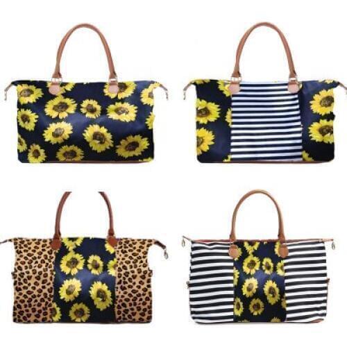 Bags for women 2019 Sunflower Luggage Bag Duffel Bag Waterproof Canvas Sun Flower Travel Bag Large Capacity handbag