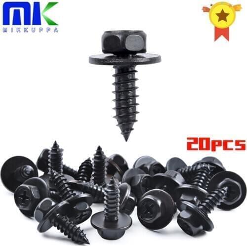 MIKKUPPA 20 Pcs Hex Head Screw for Toyota RAV4 06-18 Tacoma 00-04 Lexus RX330 04-06 Scion TC 05-16 Bumper Fastener Screw