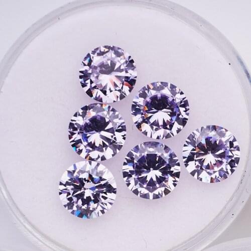 Factory prices cz gemstone 500 pcs/lot 3A 1mm-1.3mm good quality lavender color Synthetic cubic zirconia for making ring