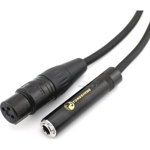 1Pcs Yongsheng docking extension cable XLR female to 6.35 straight plug YS2203p musical instrument audio and video AV cable