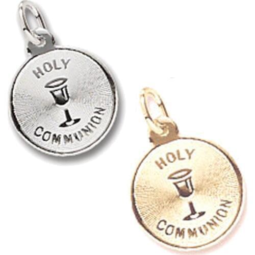 10Pcs Religious Holy Communion Disc Charms Gold/Sliver Color Pendants Metal Crafts For Jewelry Making DIY Necklaces & Bracelets