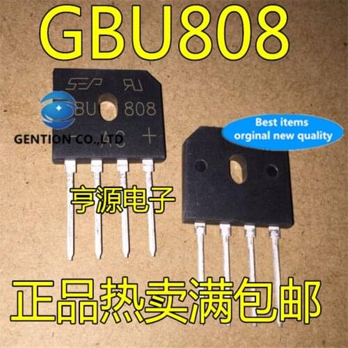 20Pcs GBU808 8A 800V Super thin flat bridge pile in stock 100% new and original