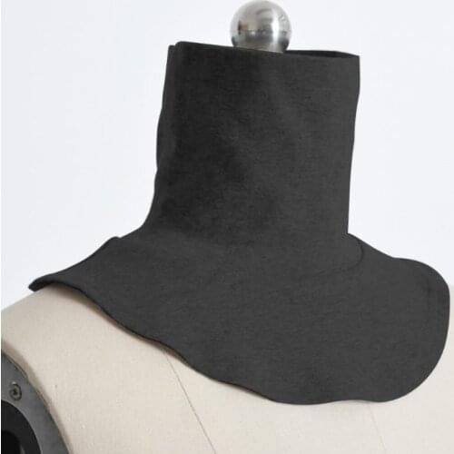 40GC Fashion Men And Women Knitting Fake High Collar Back Cover Scarf Half Muslim Collar Solid Color Fake Collar Clothes