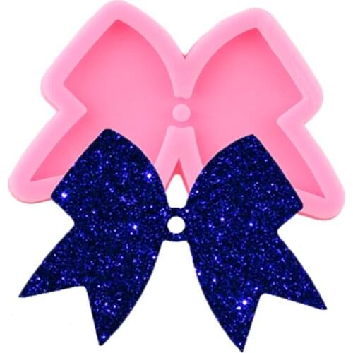 Shiny Clossy Bow Silicone Mold Epoxy Resin Craft Keychain Moulds Polymer Clay Pendant Molds DIY Handmade Charms Mould