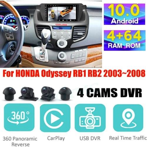 For HONDA Odyssey RB1 RB2 2003~2008 Car Multimedia GPS Audio Radio Navigation NAVI Player Built-in CarPlay 360 BirdView