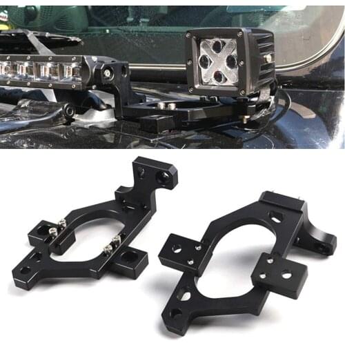 For Jeep JL 42 inch Led Light Bar Mounting Bracket Cowl Light Pods Windshield Brackets for Jeep Wrangler JL JLU 2018 2019 2020