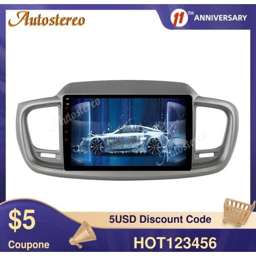 For Kia SORENTO 2015 2016 Android 10.0 8 Core GPS Navigation Car No DVD Player Multimedia Player Auto Radio Stereo Head Unit DSP