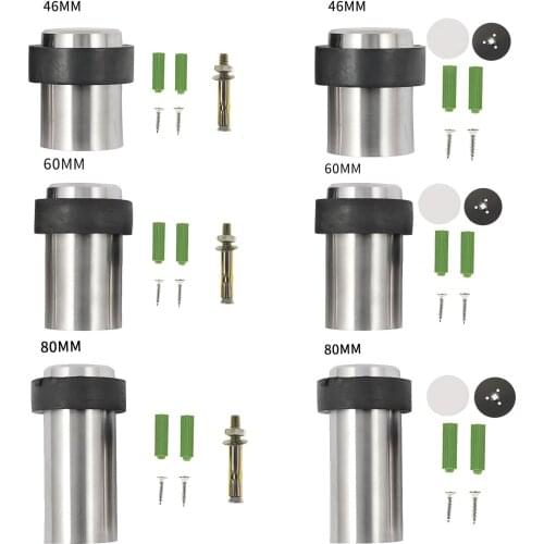 Door Stopper Stainless Steel Door Protective PadsSelf Adhesive Wall Protector Anti-collision Door Holder Door Stops Hardware