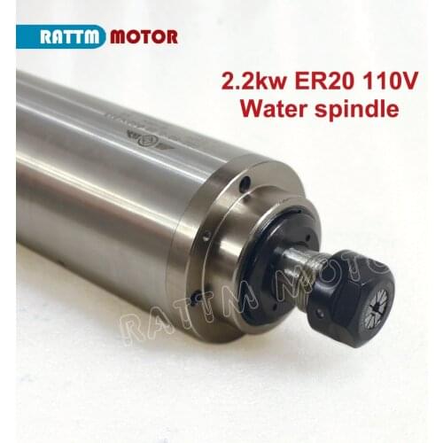 【EU Free Delivery】CNC Router Engraving Spindle Motor 2.2KW 220V Water Cooled ER20 400Hz 24000RPM 80mm CNC Milling Grind