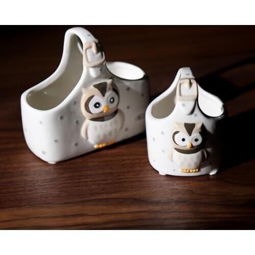 Ceramics small ornaments home furnishings desktop accessories Mini bags basket Dinnerware box