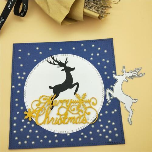 Christmas reindeer metal cutting die new 2019 Christmas embossing process embossing card making tool