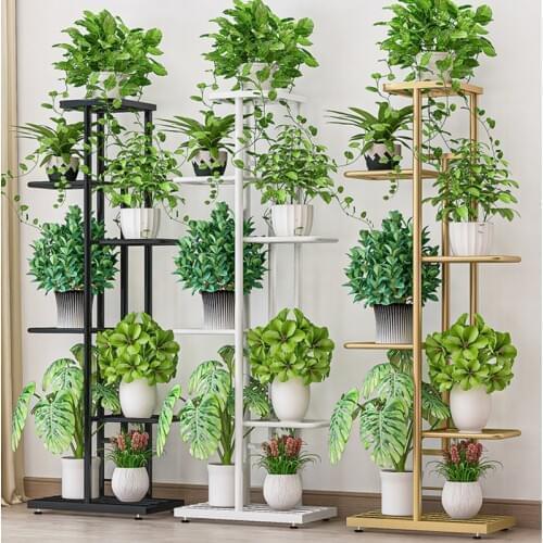 Multifunction Removable storage shelf Iron art Plant Holder Home Garden flower pot Organizer Living room balcony Storage Rack