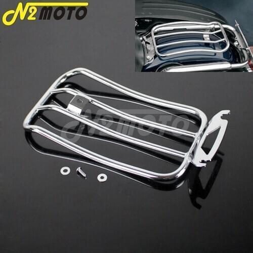Motorcycle Chrome Rear Solo Seat Luggage Rack for Harley Touring Road King Street Glide Ultra Limite FLHT FLHR FLHX FLT 97-15