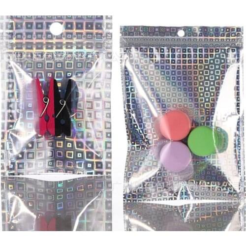 Wholesale 11x16cm Holigraphic 3D Fake Eyelash Packaging Bag Jewelry Gift Lashes Baggies Box Lash Boxes Packaging