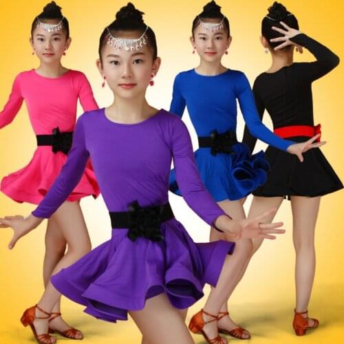 Latin Dance Dress For Girls Children Fancy Dress Kids Ballroom Dance Wear Salsa Tango Rumba Cha Cha Costumes