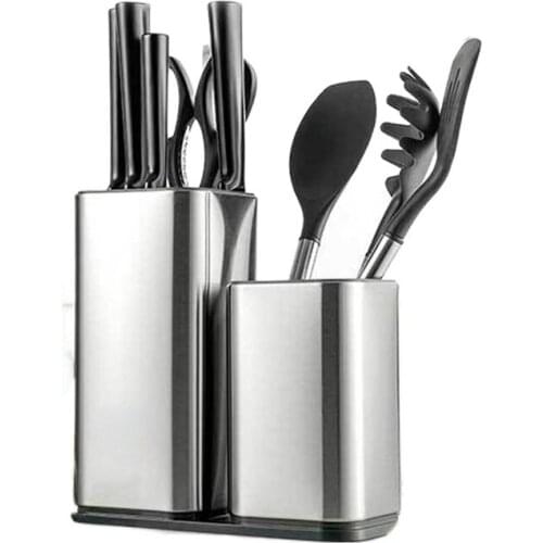 Knife Stand Holder For Kitchen Knife Stainless Steel Cooking Knife Holder Stand Block High End Kitchen Accessories