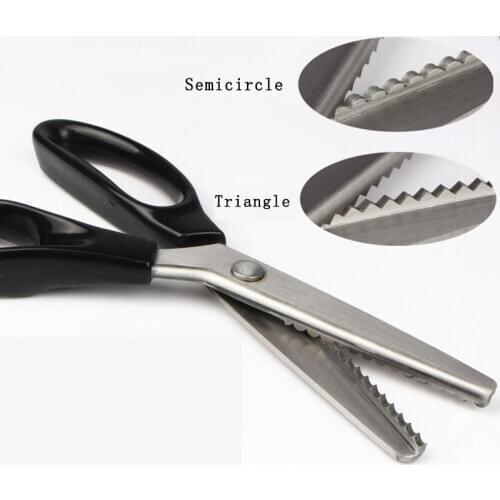 Prajna 3/5/7mm Zigzag Scissors Professional Wave Dressmaking Pinking Shears Lace Fabric Leather DIY Trimming Beautiful Scissors