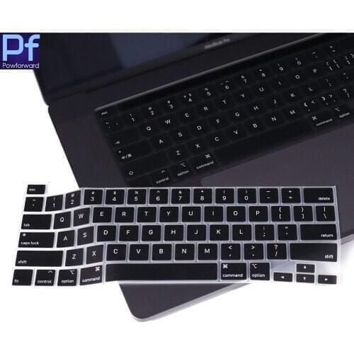 Silicone Keyboard Cover Ultra Thin Protective Skin for US Version 16" 16 inch MacBook Pro with Touch Bar & Touch ID 2019