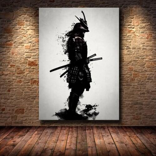 Wall Artwork Painting Home Decoration Armored Samurai Japan Anime Canvas Prints Pictures Modular Nordic Poster For Living Room