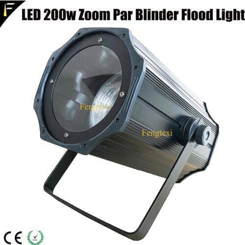 3000K/5600K COB 200w LED Spot Zoom Par Can Cold/Warm White Light 200W Theater Studio Stage Blinder LED Par Flood Light with DMX