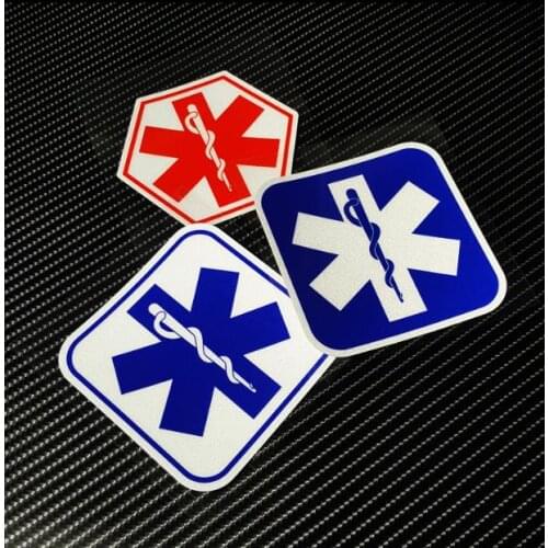 Star of Life Medical Snack Stickers EMT Reflective Vinyl Car Sticker Motorcycle Decals For Notebook Car Vans Laptop