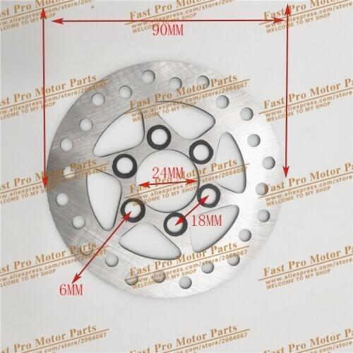 Gas Electric Scooter Brake Disc 90MM Outside diameter Plate forMotorcycle Mini Dirt Bike ATV Quad Mini Motorcycle
