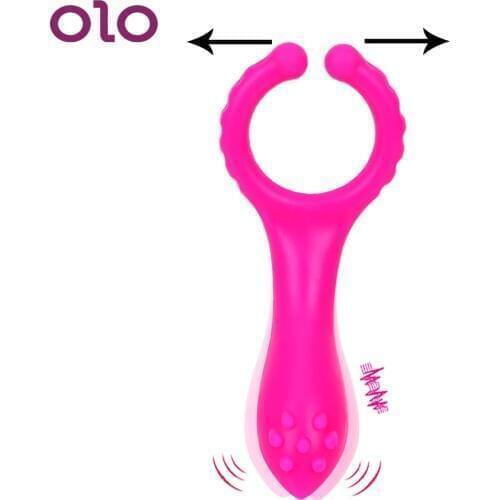 OLO Nipple Massage G-spot Vibrator Penis Vibration Clip Vagina Clitoris Stimulation Sex Shop Sex Toy For Women Men Couple