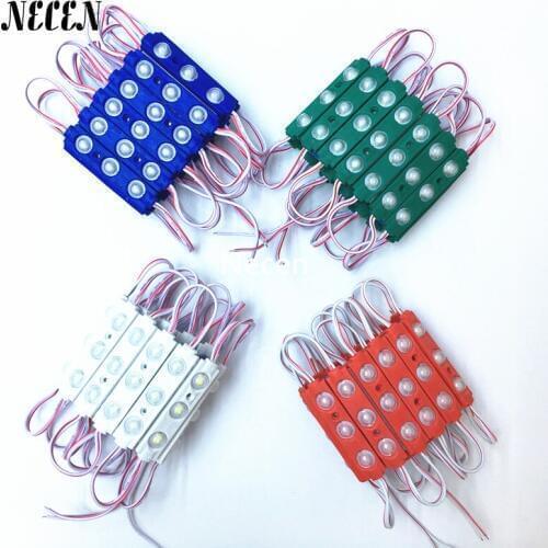 Necen 20pcs/lot 5730 3leds injection LED Module with lens 160 degree,1.5W constant current DC12V advertising light