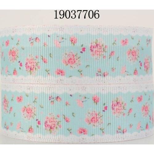 10yards -different sizes -flowers pattern ribbon printed Grosgrain ribbon 19037750