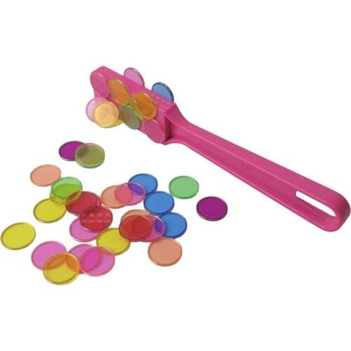 100PCS plastic color magnetic circular sheet physics science magnetic experiment game Montessori color learning teaching aids