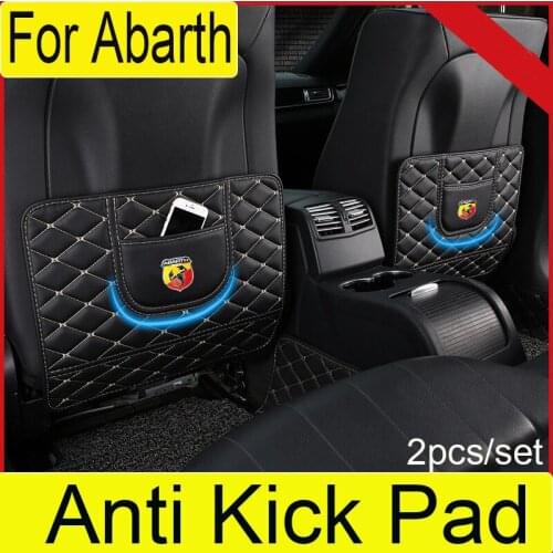 2pc/set 45*36.5cm Auto Car Anti-Kick Pad Protective Pad Leather for punto bravo 124 125 125 500 695 1000TC 1100 Scorpion