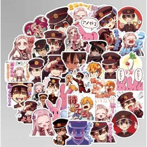 40 Pcs/pack Cute Anime Toilet-Bound Hanako Kun Stickers for Car Snowboard Bicycle Luggage Skateboard Laptop Label Sticker Toys
