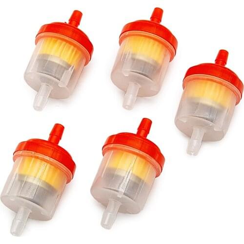 5Pcs Motorcycle Petrol Gas Fuel Gasoline Oil Filter for Scooter Motorcycle Moped Scooter Dirt Bike ATV Go Kart Oil Fuel Filter
