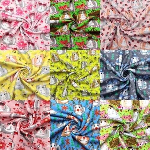 50*145cm Patchwork Guinea Pig 4 Ways Stretch Fabric for Tissue Kids Sewing Quilting Fabrics Needlework DIY Cloth,1Yc13099