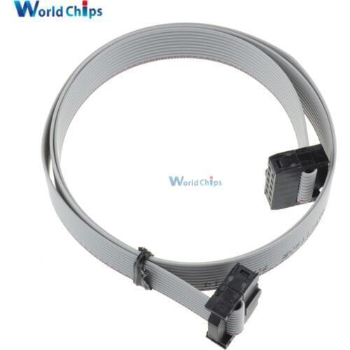 70CM 10 Pin USBISP USBASP for JTAG AVR Download wire 10P Ribbon Cable 2.3ft 2.54mm