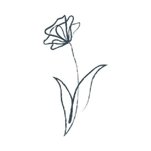 74MM×37MM Freehand Flower Art Hand-painted Style Tattoo Sticker Manzhushahua Tattoo Design