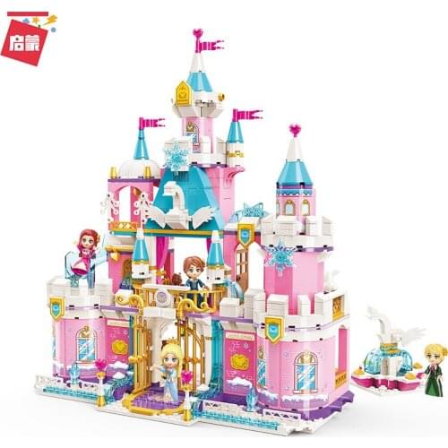 801PCS Enlightenment Building Blocks 2616 Snow Swan Castle Princess Series Assembled Model Girl Assembled Toy Gifts