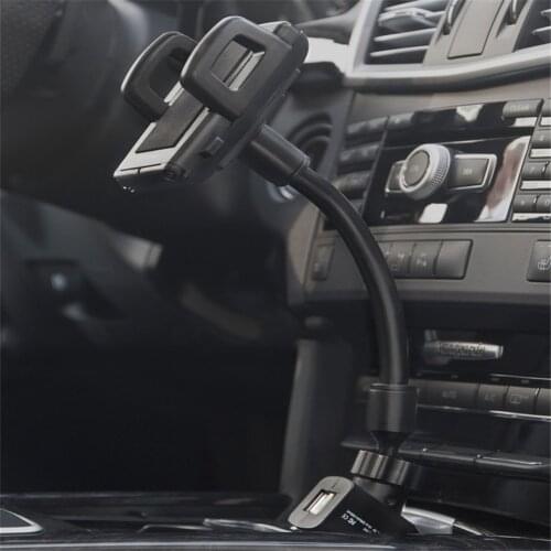 Car Phone Holder USB Car Cigarette Lighter Mobile Phone Stand Mount Charger Car Accessories Holder For Smartphone In The Car