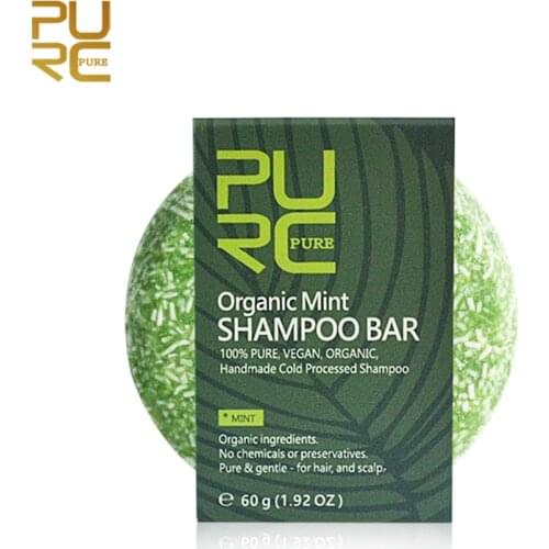 PURC Organic Natural Mint Shampoo Bar Mint Handmade Cold Processed Hair Shampoo No Chemicals Or Preservative