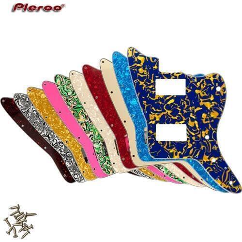 Pleroo Custom Guitar Parts - For US Jazzmaster Guitar Pickguard with PAF Humbucker No bridge post holes and upper horn