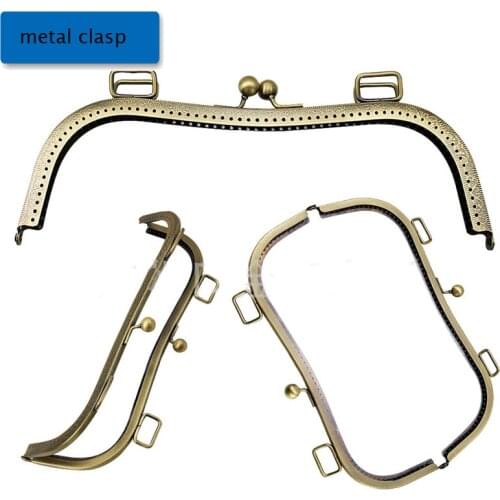DIY women bag making metal clasp purse frame with shouder chain ring 3pcs/lot