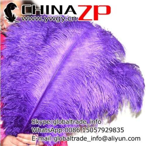 CHINAZP Factory Size 65~70cm (26"~28") 50pcs/lot Best Quality Dyed Purple Ostrich Feathers