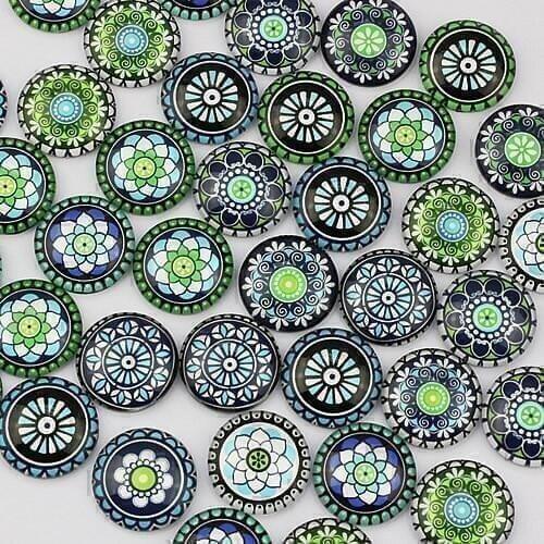 8 10 12 14 16 18 20 25 30mm Random Mixed Style Round Glass Cabochon Flatback Photo For Tray Base DIY Jewelry Making accessory