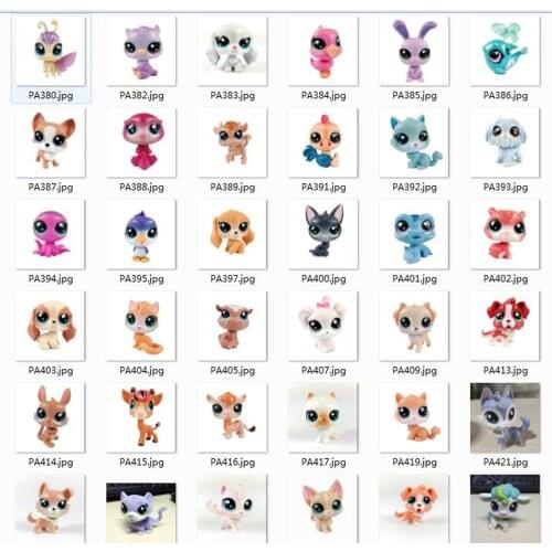 Pets shop Toys Puppy Jade Catkin Penguin Cow Alligator Rooster 1-126 Aminals Mini Figures Little Pet Kids Toy -Your Choice