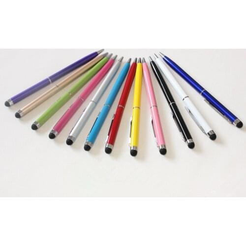 Mobile phone touch pen dual purpose rotary stylus ballpoint pen smart phone general capacitance student gift school pen
