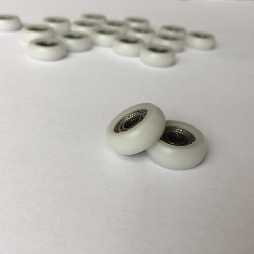 20pcs 4*16*6mm circular arc type nylon coated plastic bearings embedded 604ZZ